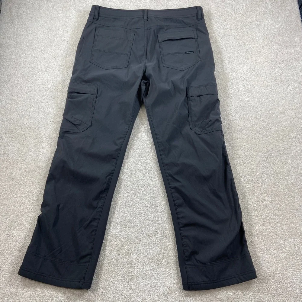 Prana Zion Cargo Pants Mens 36x30 Black Fleece Lined Hiking Outdoor M41173008